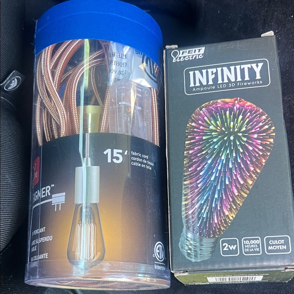 Feit Electric Infinity LED Bulb with Designer Pendant cord and bulb combo